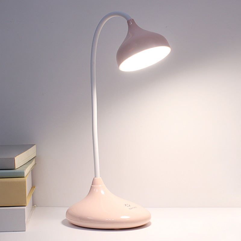 Teardrop Shaped Plastic Study Lamp Macaron LED Table Light for Dormitory
