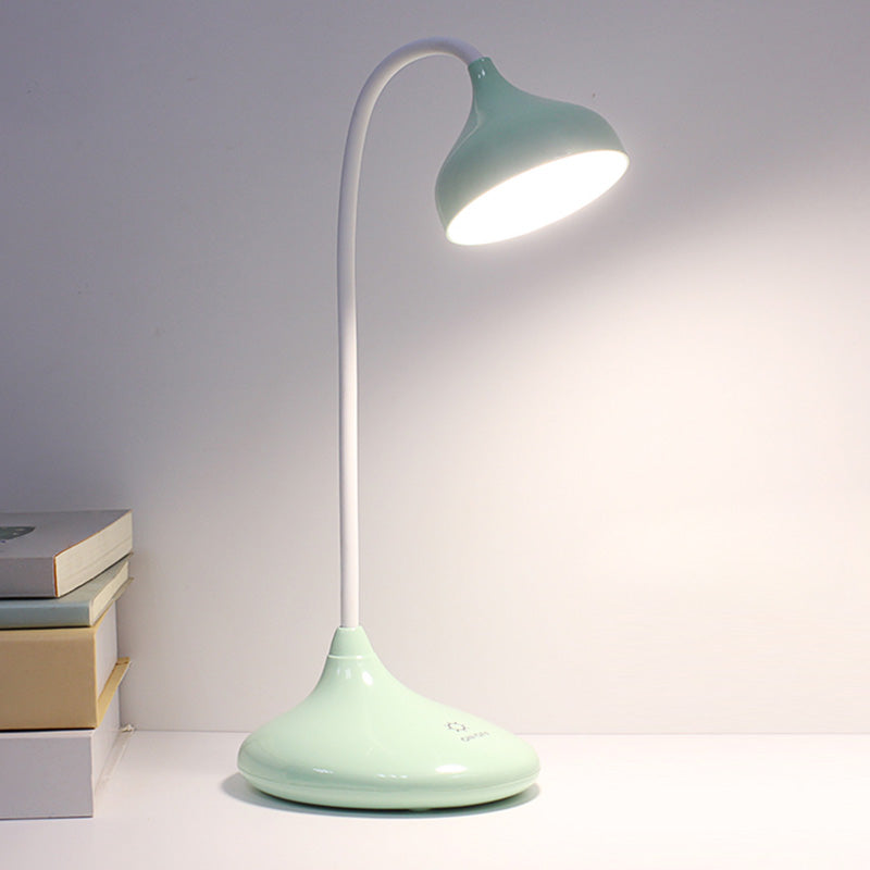 Teardrop Shaped Plastic Study Lamp Macaron LED Table Light for Dormitory