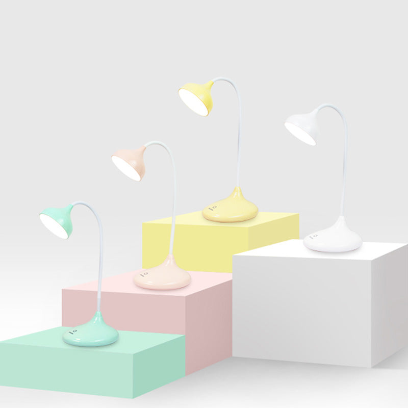 Teardrop Shaped Plastic Study Lamp Macaron LED Table Light for Dormitory