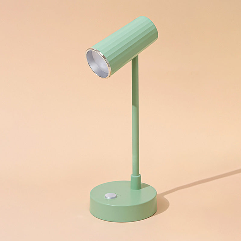 Lampada da tavolo tubolare ricaricabile Lampada da lettura a LED da comodino in plastica Macaron