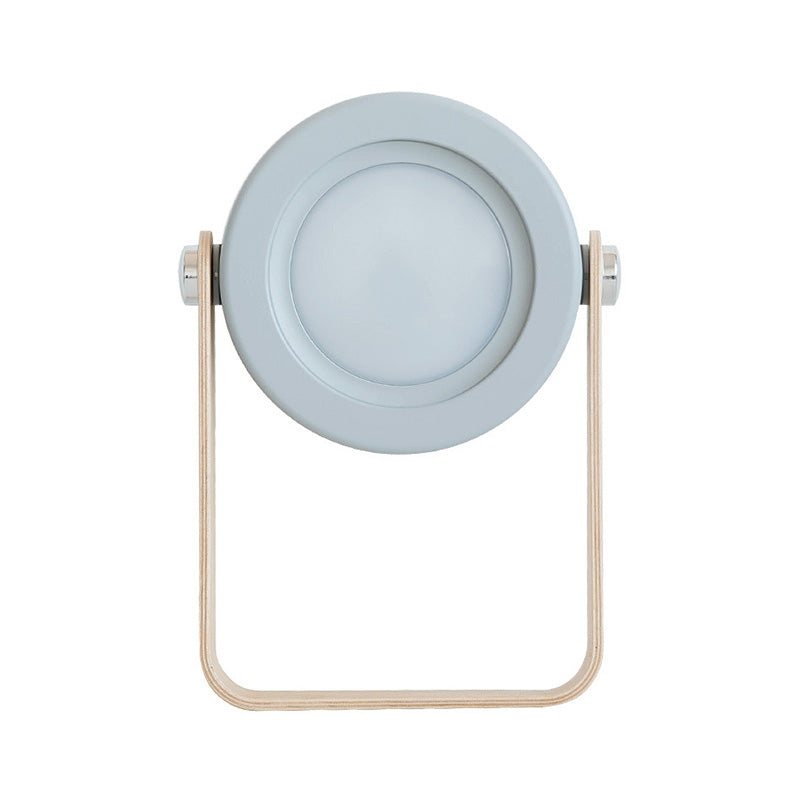 Portable Round Night Light Creative Lampshade Foldable Design Acrylic Bedroom LED Lantern Table Lamp