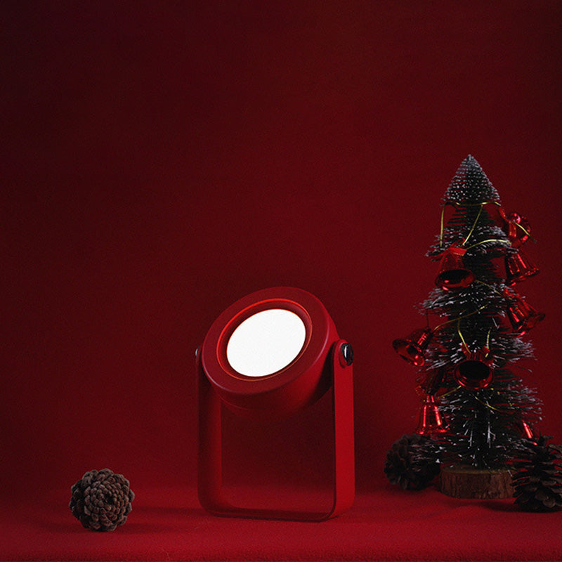 Portable Round Night Light Creative Lampshade Foldable Design Acrylic Bedroom LED Lantern Table Lamp
