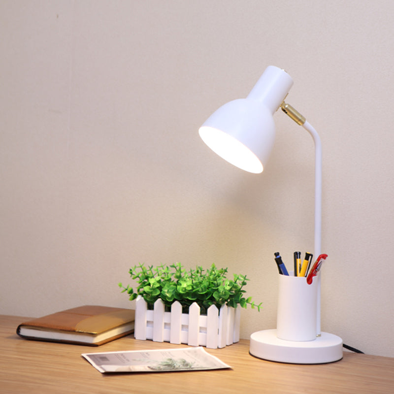 Bell Shade Metall Lesen Lampe Macaron Style 1 Kopftischleuchte mit Stiftbehälter