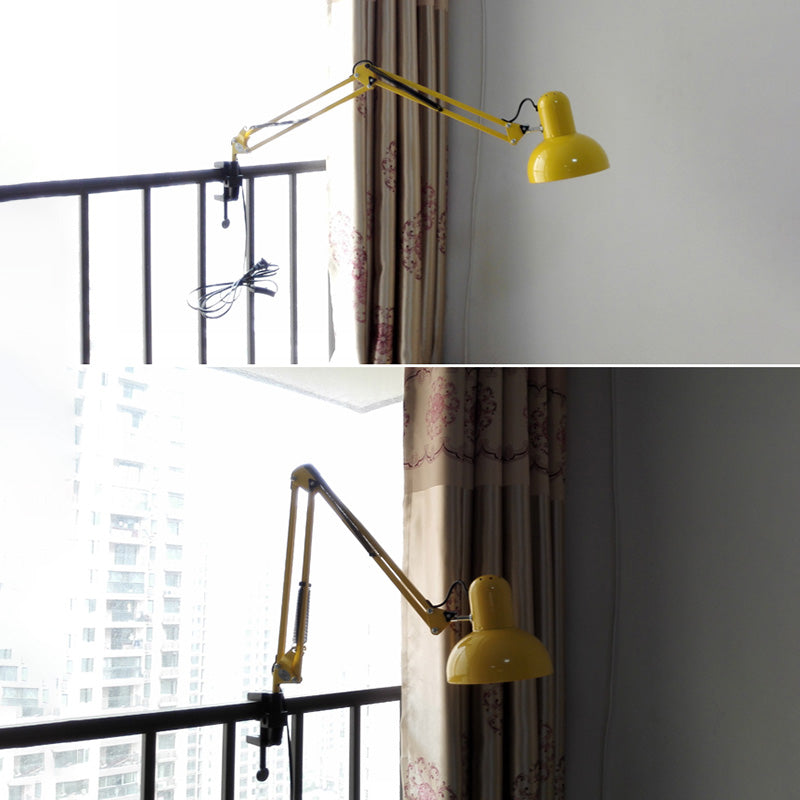 Eisenschüssel Schattenklemme-On-Aufgabenlampe Macaron 1-Bulb verstellbarer Tischlicht