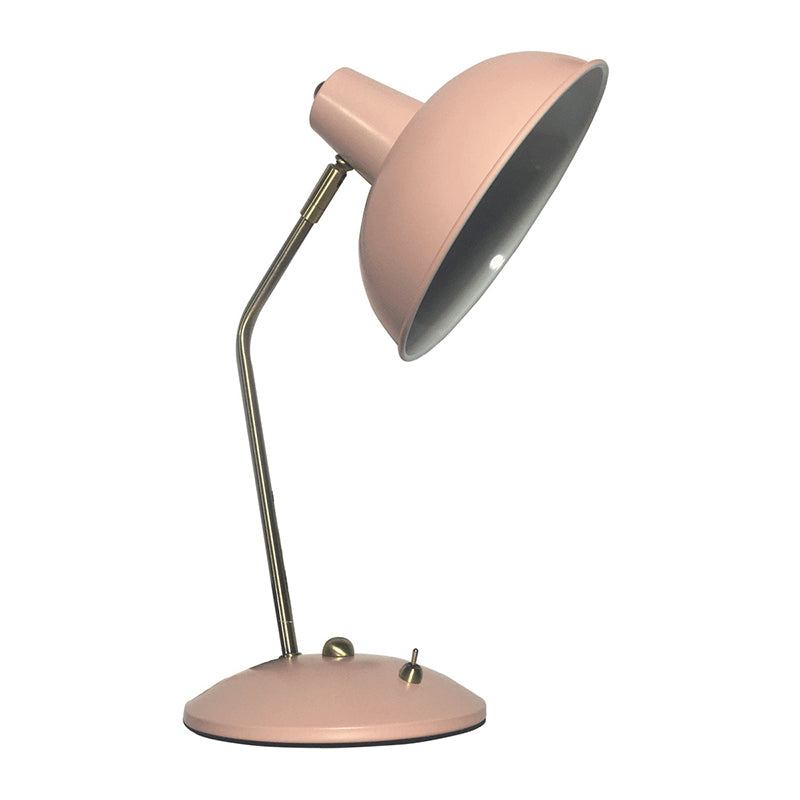 Bowl Shaded Bedside Reading Lamp Iron 1 Head Macaron Style Table Light