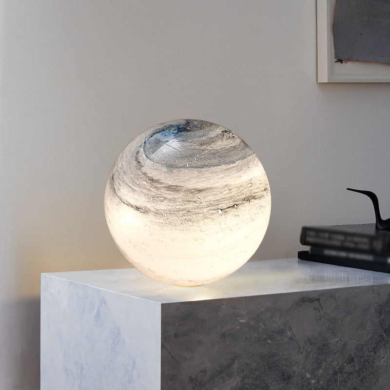 Lampada da tavolo da soggiorno in vetro a 1 lampadina con illuminazione notturna creativa e moderna