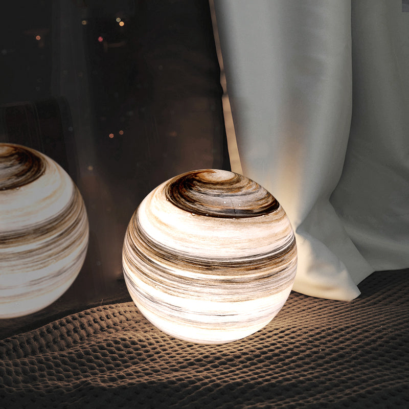 Lampada da tavolo da soggiorno in vetro a 1 lampadina con illuminazione notturna creativa e moderna