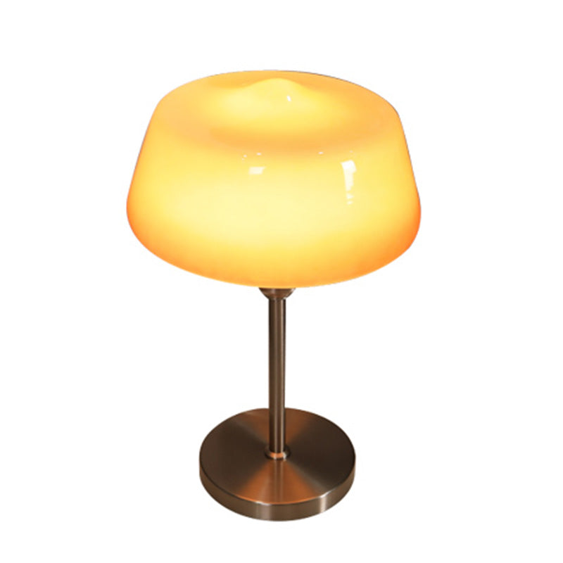 Empire Shade Table Table Lampe nordique Satin Amber Verre 1 Head Living Room Table Light