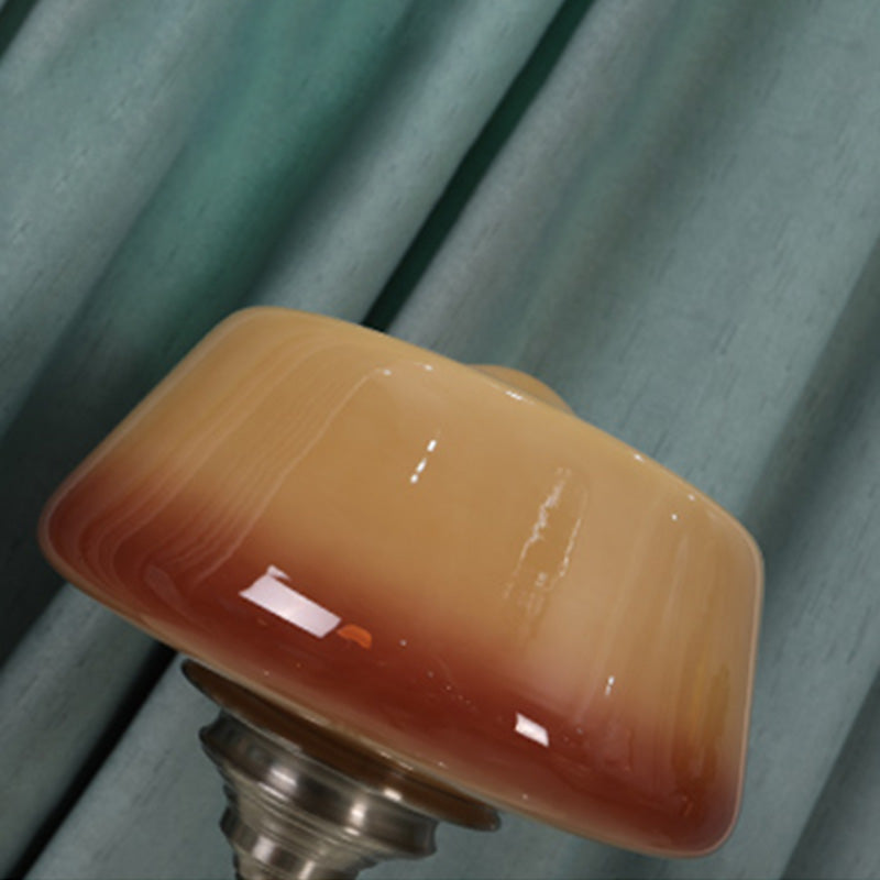 Empire Shade Table Table Lampe nordique Satin Amber Verre 1 Head Living Room Table Light