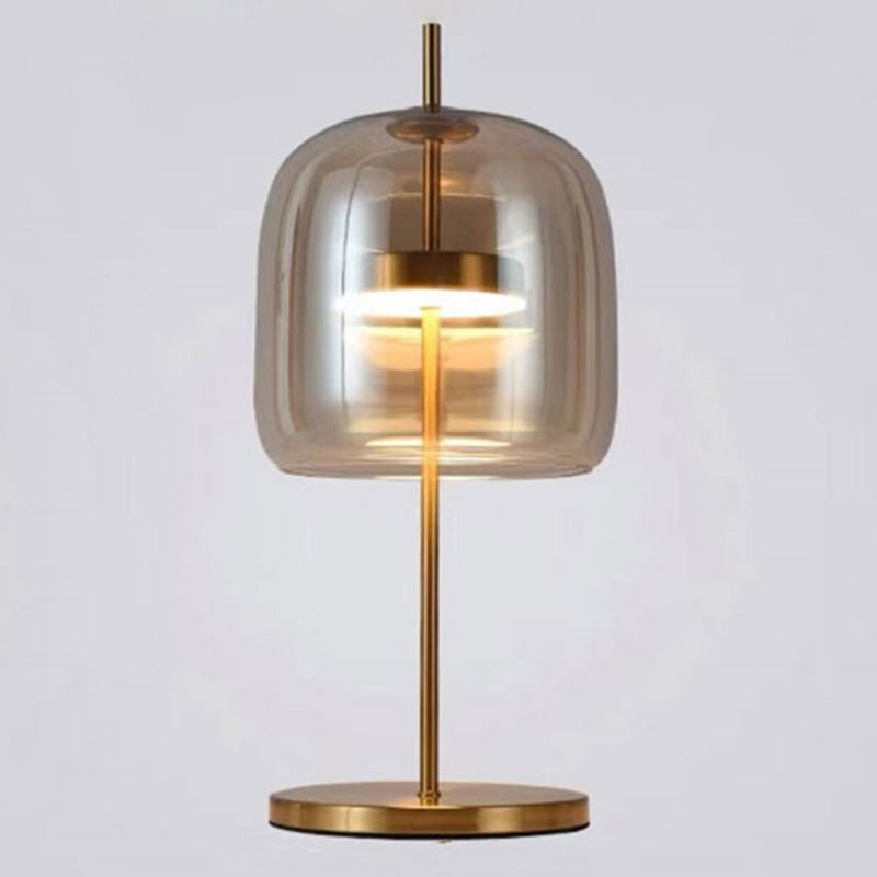 Ultra-modern Simplicity Bell Table Lamp Glass Nightstand Lamp for Bedroom