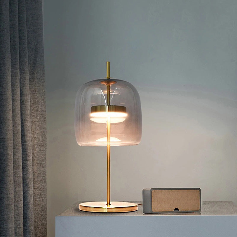 Ultra-modern Simplicity Bell Table Lamp Glass Nightstand Lamp for Bedroom