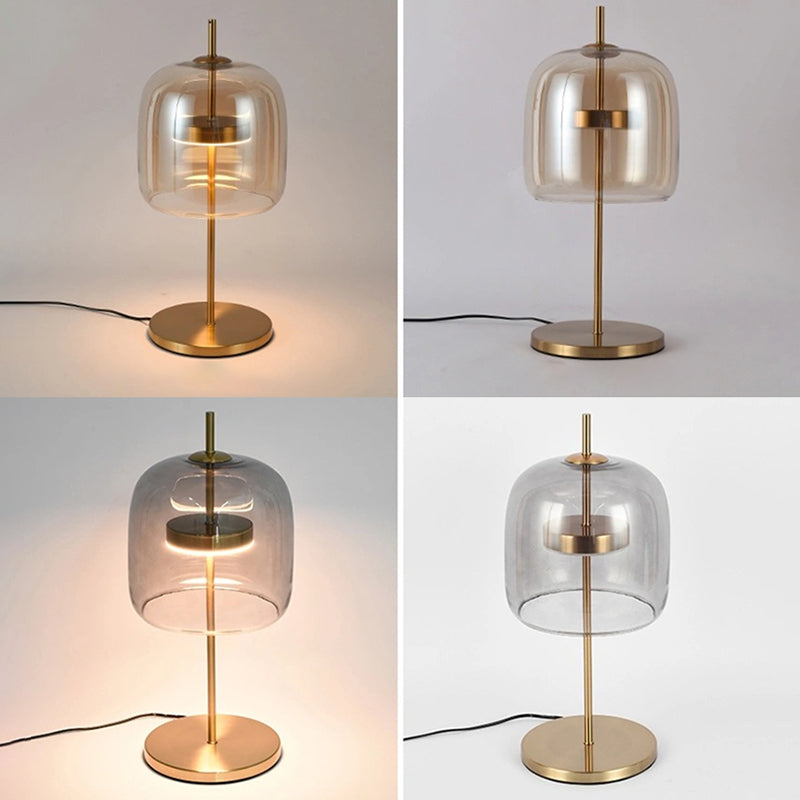 Ultra-modern Simplicity Bell Table Lamp Glass Nightstand Lamp for Bedroom