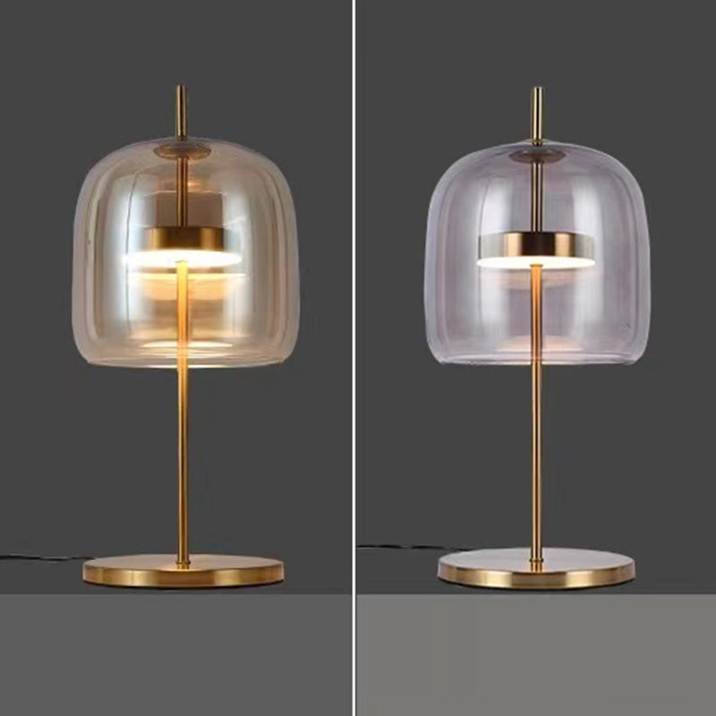 Ultra-modern Simplicity Bell Table Lamp Glass Nightstand Lamp for Bedroom