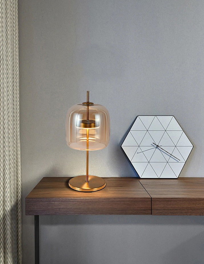 Ultra-modern Simplicity Bell Table Lamp Glass Nightstand Lamp for Bedroom