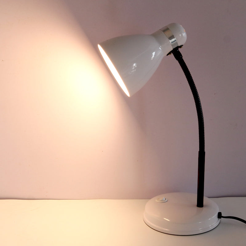 Minimalist Flexible Lernlampe Metall 1 Kopf Schlafzimmer Tischlicht mit Glockenschatten
