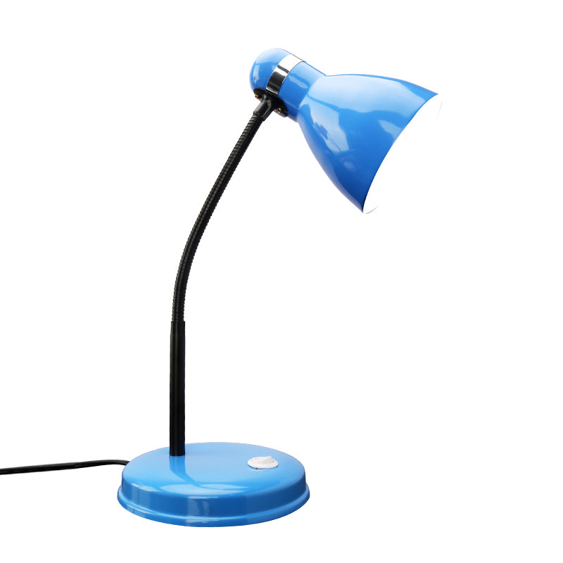 Minimalist Flexible Lernlampe Metall 1 Kopf Schlafzimmer Tischlicht mit Glockenschatten