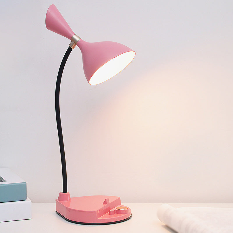 Touch Control Conical Study Light Macaron Plastic Dormitory LED Table Lamp
