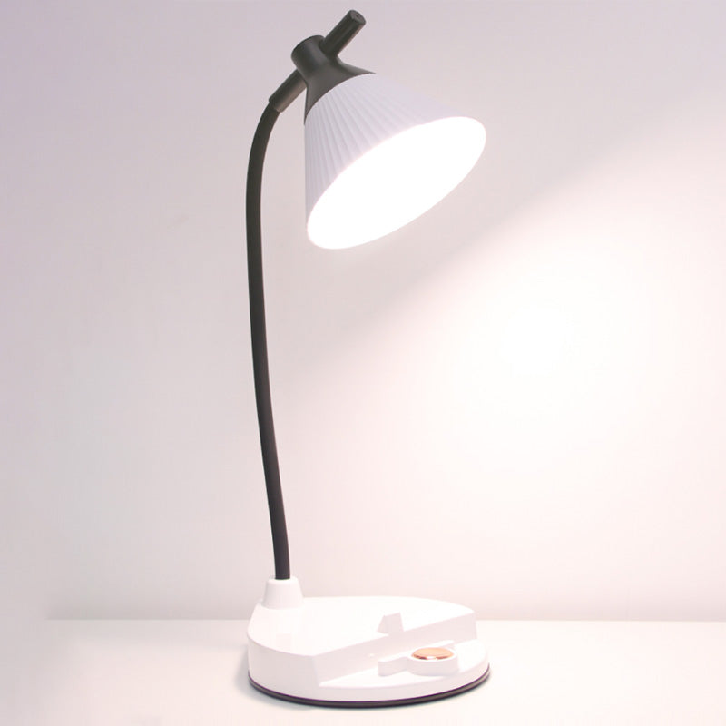 Touch Control Conical Study Light Macaron Plastic Dormitory LED Table Lamp