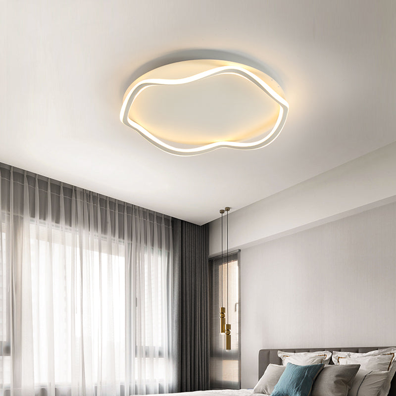 Minimalism Metal LED Ceiling Mounted Light Circle 1-Light Flush Light for Bedroom