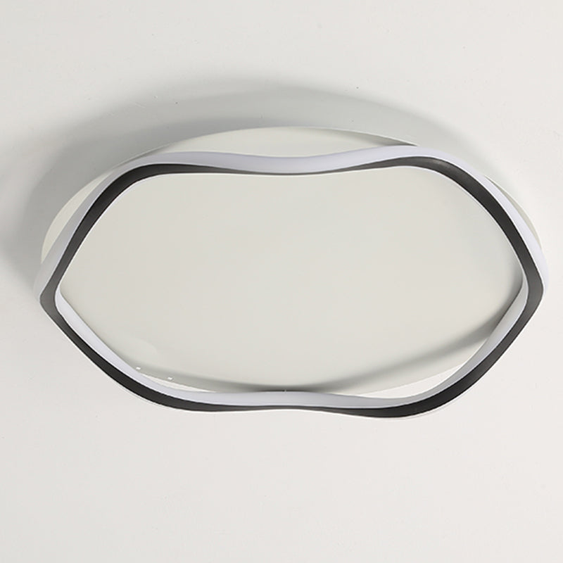Minimalism Metal LED Ceiling Mounted Light Circle 1-Light Flush Light for Bedroom