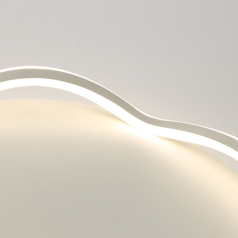Minimalism Metal LED Ceiling Mounted Light Circle 1-Light Flush Light for Bedroom