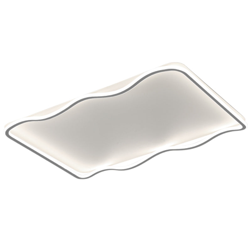 Minimalism Metal Flush Mount 1-Light Squared Flush Ceiling Light for Living Room