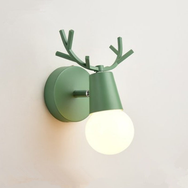 Modern Nordic Macarons Style Unique Shade Wall Sconce Metal 1 Light Sconces in Black and White