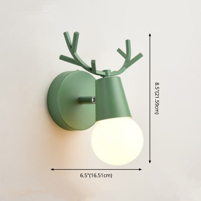 Modern Nordic Macarons Style Unique Shade Wall Sconce Metal 1 Light Sconces in Black and White