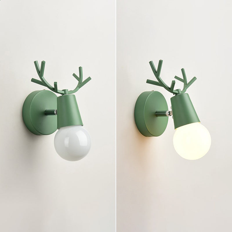 Modern Nordic Macarons Style Unique Shade Wall Sconce Metal 1 Light Sconces in Black and White