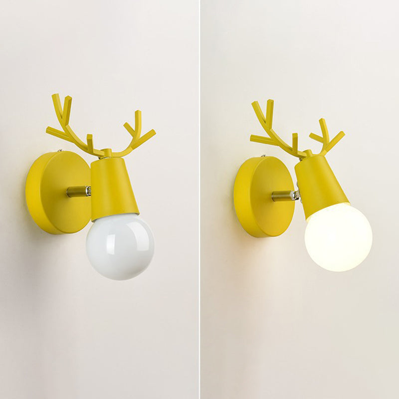 Modern Nordic Macarons Style Unique Shade Wall Sconce Metal 1 Light Sconces in Black and White