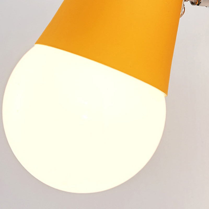 Modern Nordic Macarons Style Unique Shade Wall Sconce Metal 1 Light Sconces in Black and White