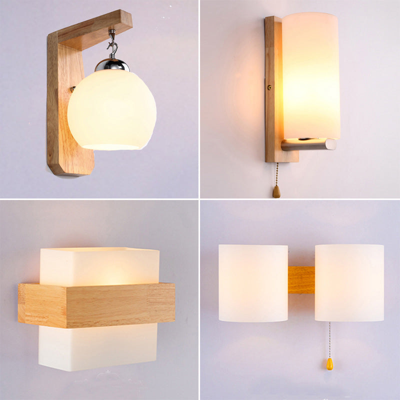 Licámetro de pared de madera de color logar