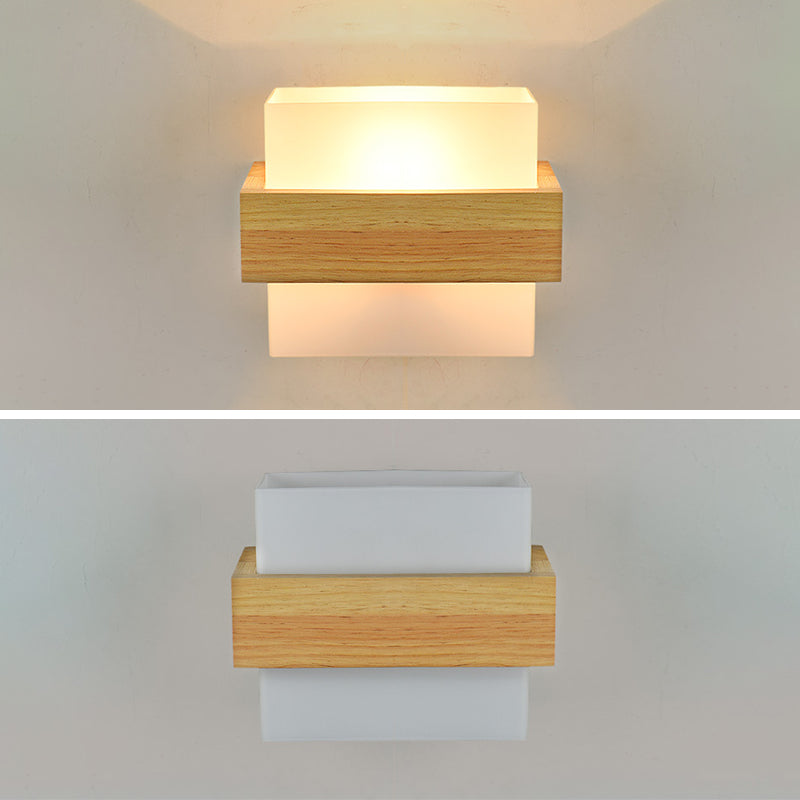 Licámetro de pared de madera de color logar