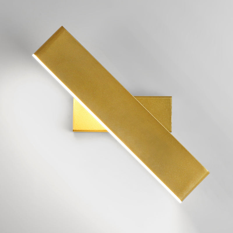 Lampada a parete a LED rettangolare acrilica in stile moderno in ferro battuto in ferro battuto con una parete per camera da letto