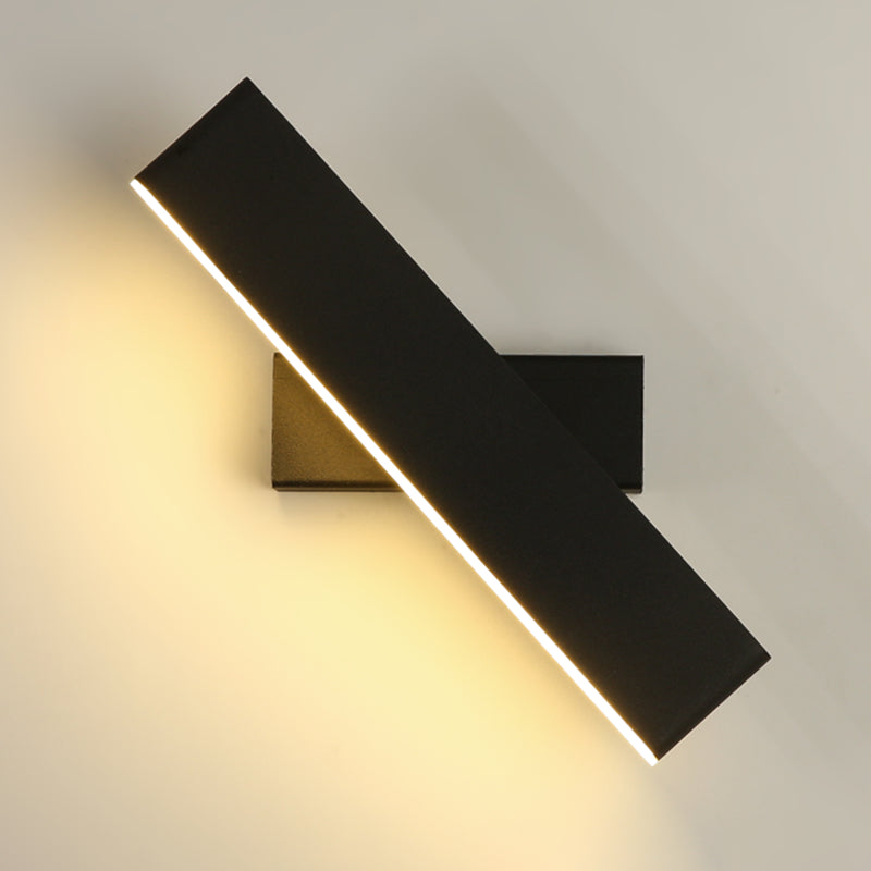 Lampada a parete a LED rettangolare acrilica in stile moderno in ferro battuto in ferro battuto con una parete per camera da letto