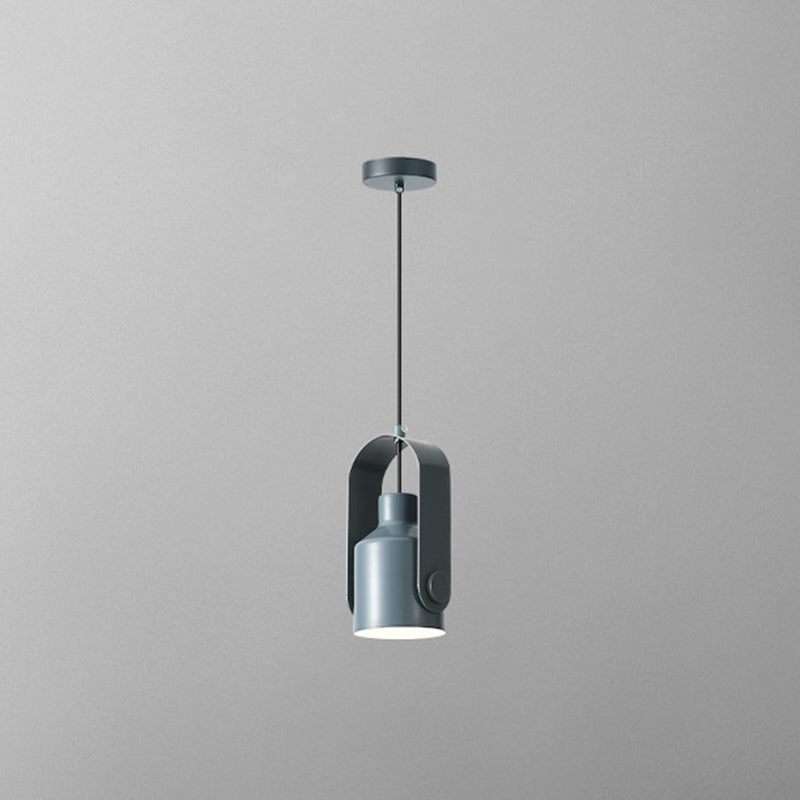 LACHET PENDANT DE FER LACQUE EN MODERN CRÉATIVE COMME CAN MACARON PROSITIF LAMPE POUR LES ESPACES INTÉRIEURS