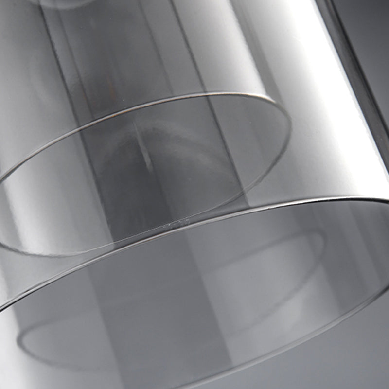 Lumière à double verre simple dans la lampe suspendue en fer forgé de style concis moderne pour salle à manger