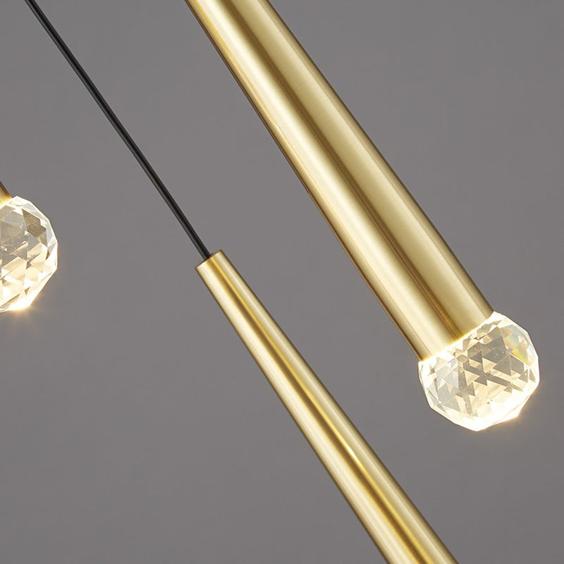 Crystal modern pendant Light 1-Light Cone Plafond Lightture pour chambre à coucher