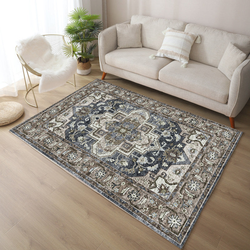 Klassiek tribale afdrukt tapijt polyester indoor tapijt niet-slip achterste tapijt voor huizendecoratie