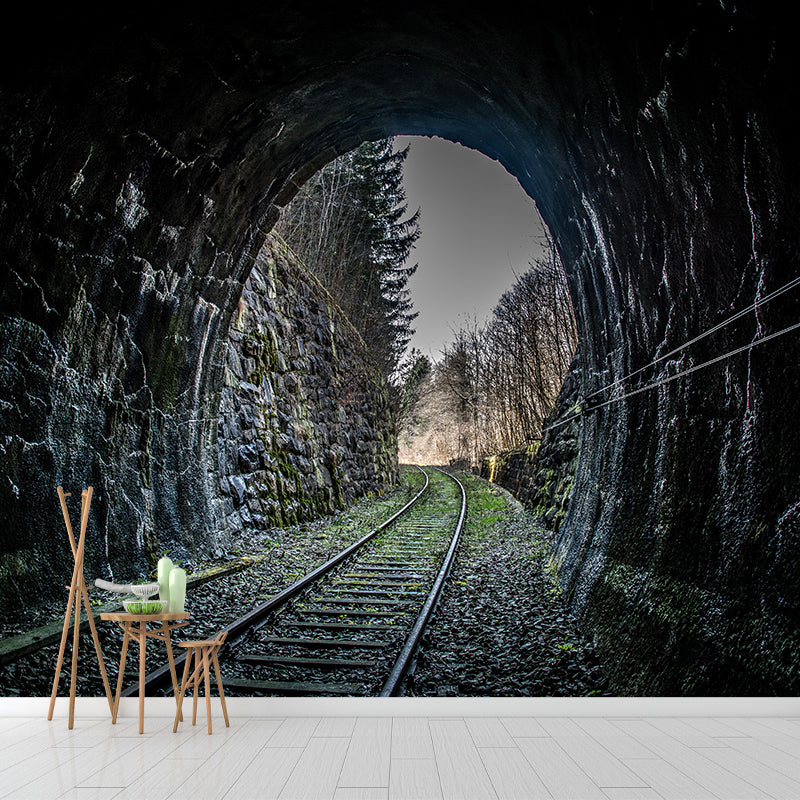Photography Horizontal Tunnel Mural Wallpaper 3D Scene Wall Decor Bedroom Wall Murals