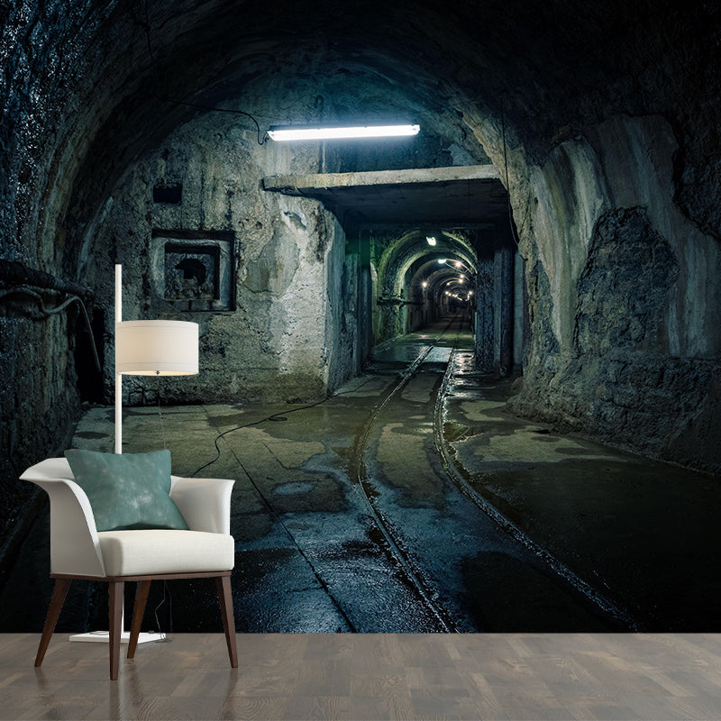 Photography Horizontal Tunnel Mural Wallpaper 3D Scene Wall Decor Bedroom Wall Murals