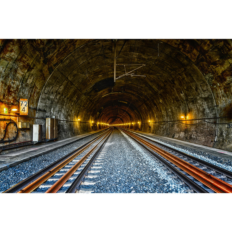 Photography Horizontal Tunnel Mural Wallpaper 3D Scene Wall Decor Bedroom Wall Murals
