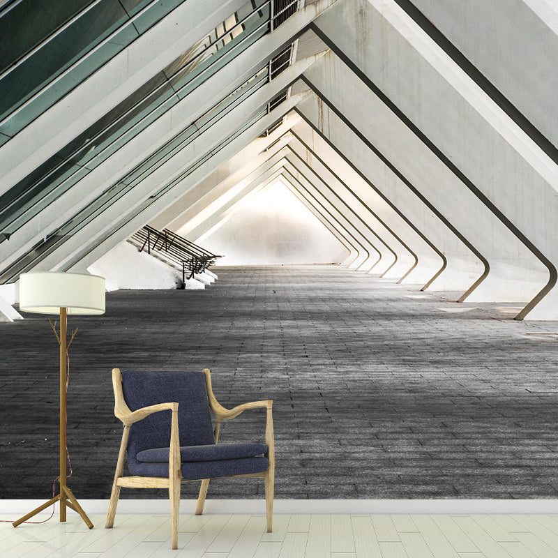 Soft Color 3D illusion Mural with Mysterious Tunnel Pattern  Photography  Wall Decor