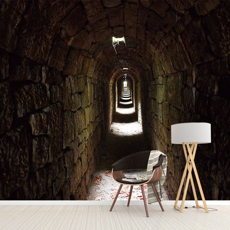 Soft Color 3D illusion Mural with Mysterious Tunnel Pattern  Photography  Wall Decor