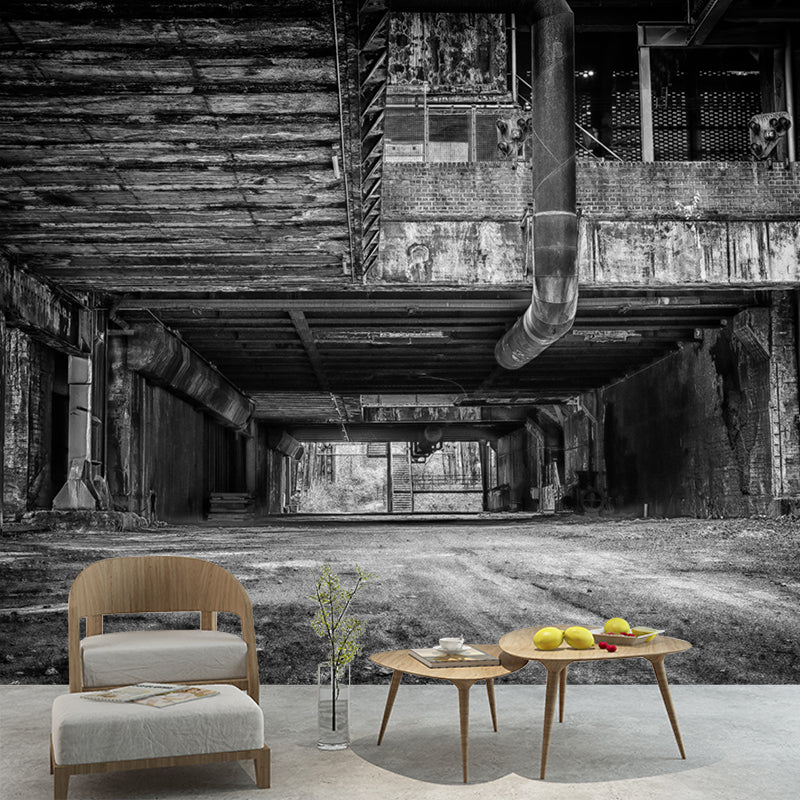 3D Illusion Wall Mural Contemporary Mildew Resistant Wall Art for Living Room