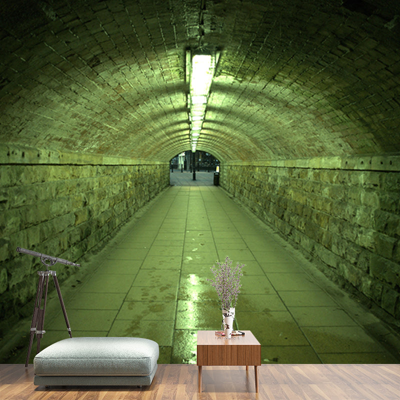 3D Illusion Wall Mural Contemporary Mildew Resistant Wall Art for Living Room