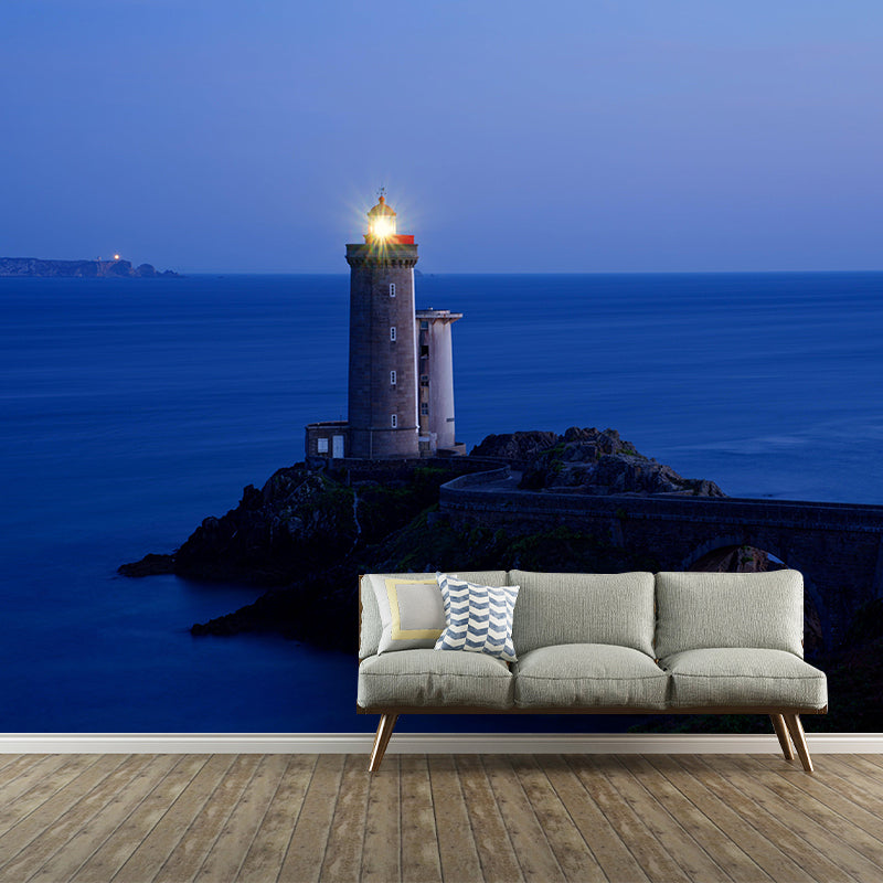 Large Lighthouse Wall Mural Contemporary Mildew Resistant Wall Art for Living Room