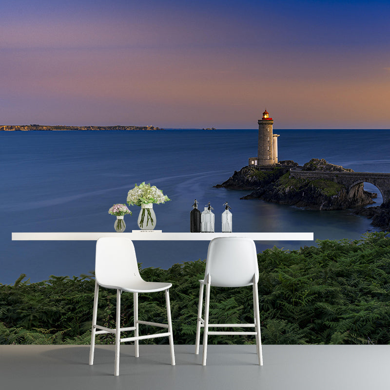 Large Lighthouse Wall Mural Contemporary Mildew Resistant Wall Art for Living Room