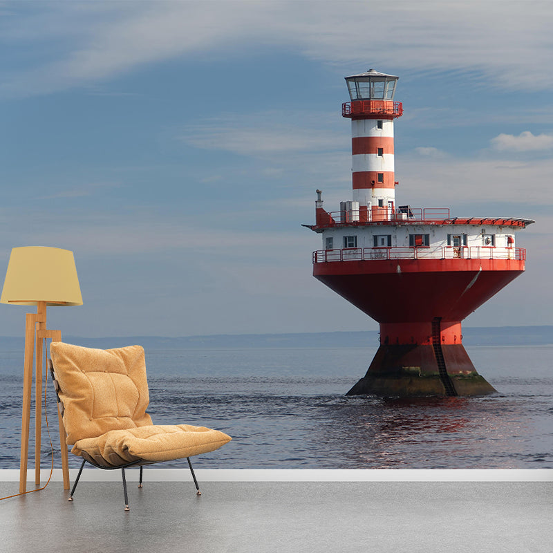 Photography Style Beacon Wall Mural Soft Color for Home Decor Multiple Sizes Available