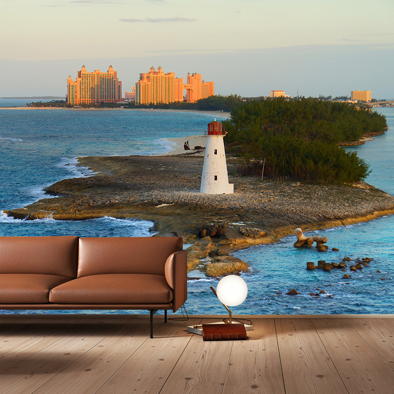 Extra Large Lighthouse Wall Mural Contemporary Mildew Resistant Wall Art for Home Decor